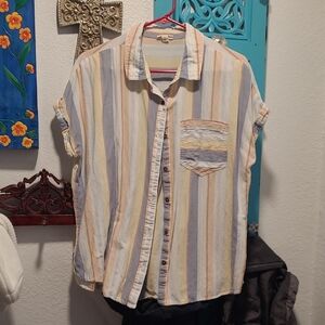 a.n.a Multicolor Striped Shirt